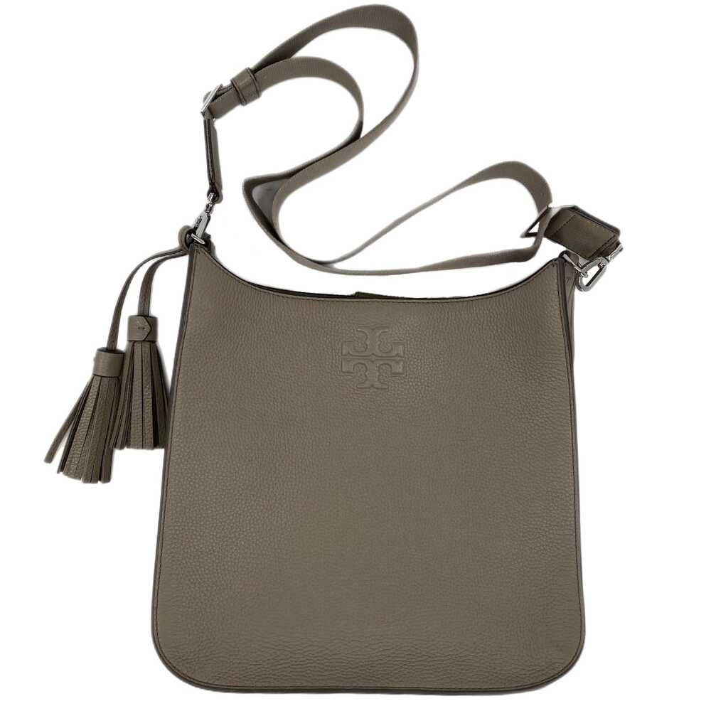 Tory Burch Gray Leather Crossbody Bag | Stylish and Versatile